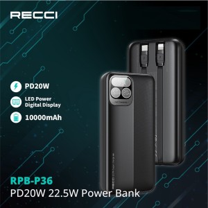 Recci RPB-P36 10000 mAh Power Bank