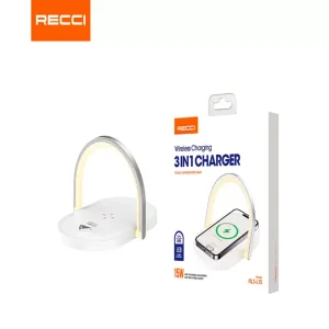 Recci RLS-L15 Wireless Charging 3In1 charger 15W Ambient Light