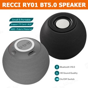 Recci Deep Bass Bluetooth Wireless Portable Speaker (Support TF Card & AUX) - RY01