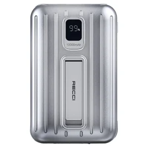 پاوربانک رسی مدل RPB-P23 ظرفیت 10000 میلی آمپر ساعت (Recci RPB-P23 Wireless Power Bank With Stand Support Fast Charge)