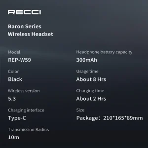 Recci Baron Series Wireless ANC REP-W59
