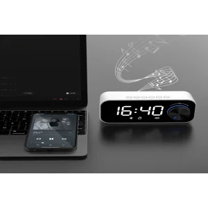 اسپیکر بلوتوث همراه با ساعت آلارم دار رسی Recci Clock Bluetooth Wireless Speaker RSK-W11