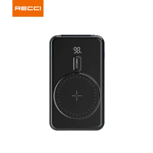 پاوربانک رسی مدل RPB-P18 ظرفیت 10000 میلی آمپر ساعت (Recci PD 20W + 22.5W Magnetic Wireless Power Bank 10000mAh RPB-P18)