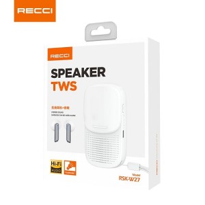 اسپیکر بلوتوثی قابل حمل RSK-W27 tws رسی (Recci Speaker TWS Wireless Earphone and Flashlight RSK-W27)