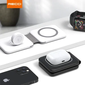 شارژر بی سیم RCW-13 رسی (RECCI RCW-13 3 IN 1 15W WIRELESS CHARGER)