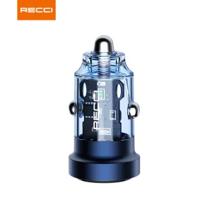 شارژر فندکی RCC-N15 رسی 75 وات (Recci RCC-N15 75WDual Ports Car Charger Transparent Design)