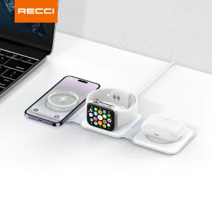 شارژر بی سیم RCW-36 رسی (Recci 3 in 1 Foldable Wireless Charger RCW-36)