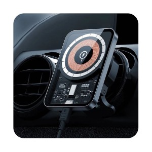 پایه نگهدارنده و شارژر بی سیم گوشی موبایل RHO-C31 رسی (Recci RHO-C31 Wireless Car Holder Magnetic Charger)