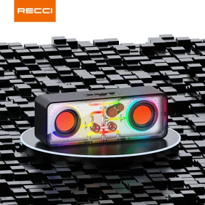 اسپیکر بلوتوثی قابل حمل RSK-W38 رسی (Recci RSK-W38 Space Station Series RGB LED Lighted Bluetooth Speaker)