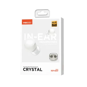 هندزفری بلوتوثی REP-W69 رسی (Recci REP-W69 CRYSTAL Wireless Bluetooth 5.3 Earphones ENC HD Calling)