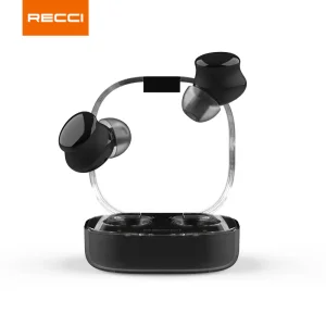 هندزفری بلوتوثی REP-W69 رسی (Recci REP-W69 CRYSTAL Wireless Bluetooth 5.3 Earphones ENC HD Calling)