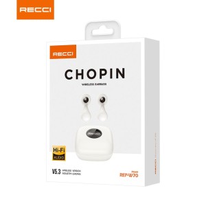 هندزفری بلوتوثی 5.3 REP- W70 رسی (Recci REP-W70 CHOPIN Ring-on-ear earbuds new trend)