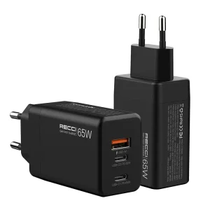 شارژر دیواری یو اس بی و تایپ سی 65 وات RC56E رسی (Recci RC56E EU 65W GaN Charger)