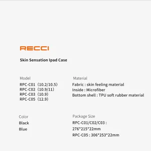 کیف کلاسوری RPC-C01 رسی (Recci RPC-C01 Protective IPad Case)