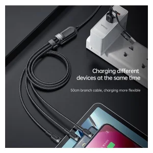 کابل تبدیل USB-C/USB به لایتنینگ/USB-C/MicroUSB مک‌دودو مدل CA800 طول 1.2 متر