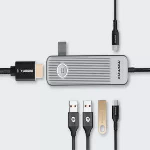 هاب 6 پورت 1-Link | USB-C Hub (6-in-1) مومکس (momax)