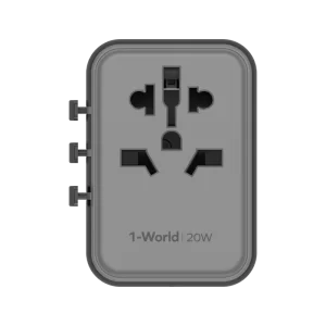شارژر مسافرتی 3 پورت بیست وات  1-World | 3-Ports Travel Charger (20W) مومکس (momax)