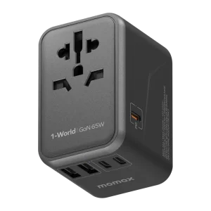 شارژر مسافرتی 5 پورت شصت و پنج وات 1-World | Universal 5-Ports Travel Charger (GaN 65W) مومکس (momax)