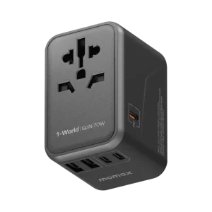 شارژر مسافرتی 5 پورت 1-World | Universal 5-Ports Travel Charger (GaN 70W) مومکس (momax)