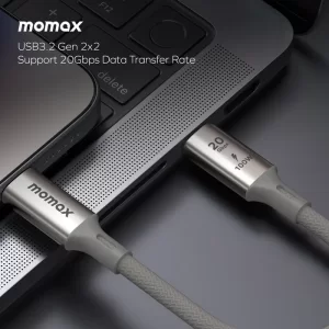 کابل انتقال دیتا تایپ سی به تایپ سی Elite | USB-C to USB-C Braided Cable 100W (Support USB3.2 - 2m) مومکس (momax)