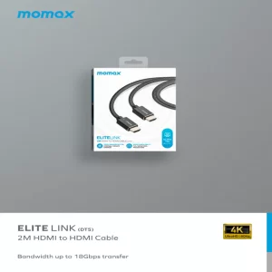 کابل اچ دی ام آی EliteLink | HDMI 2.0 Braided Cable (2m) مومکس (momax)