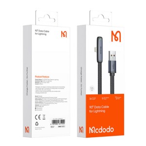 کابل شارژ لایتنینگ 90 درجه مک دودو Mcdodo Lightning 90 degree Data Cable CA-2791