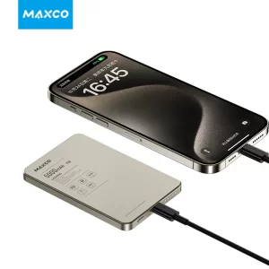 پاوربانک مگنتی Maxco MP28 Legend Super Slim Magsafe Power Bank 10000mAh Fast Charging مکسکو