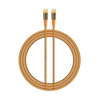 کابل تبدیل USB-C به USB-C رسی مدل RTC-P19CC طول 1.5 متر (Recci Data Cable Amber USB-C PD 20W 150cm RTC-P19CC)