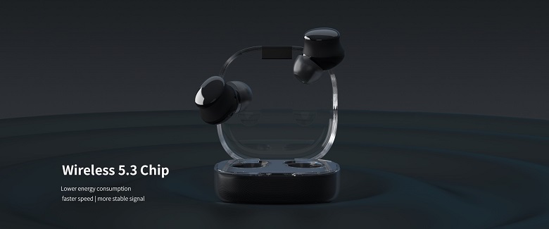 هندزفری بلوتوثی REP-W69 رسی (Recci REP-W69 CRYSTAL Wireless Bluetooth 5.3 Earphones ENC HD Calling)