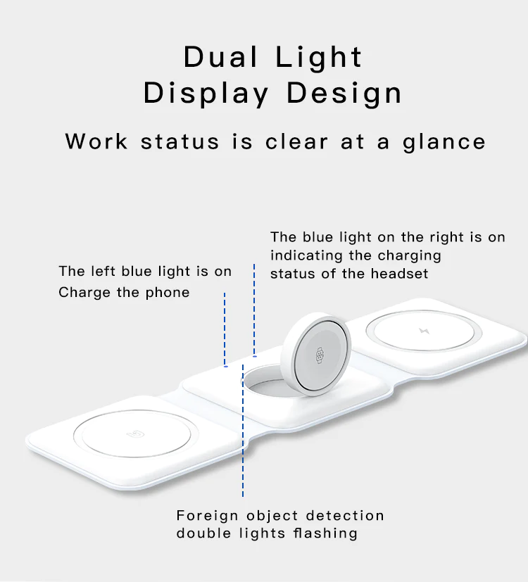 شارژر بی سیم RCW-36 رسی (Recci 3 in 1 Foldable Wireless Charger RCW-36)