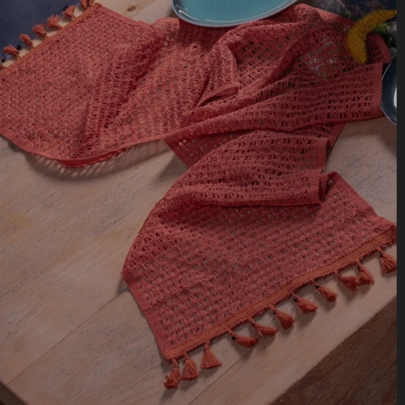 رانر رومیزی  Cotton (رنگ آجری)