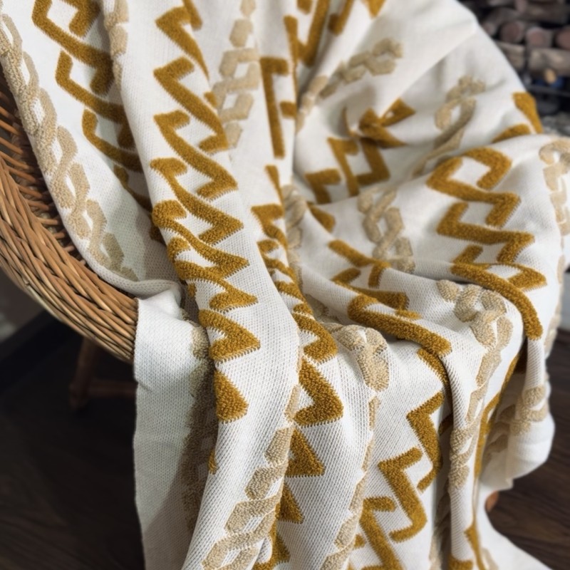 شال مبل پرشین سه متری دو‌رنگ (رنگ خردلی)