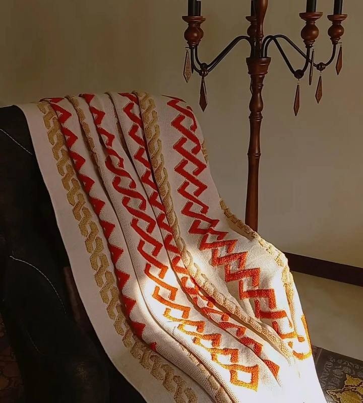 شال مبل   پانچ پرشین دو‌رنگ‌(رنگ آجری)
