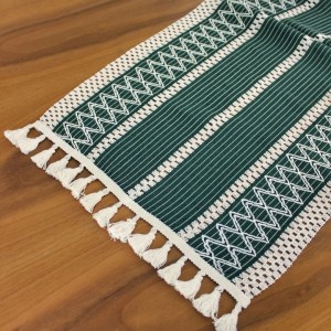 رانر رومیزی  رنگ سبز طرح دار