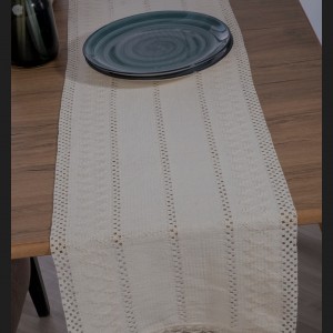 رانر رومیزی  طرح  ارکیده (رنگ  بژ)