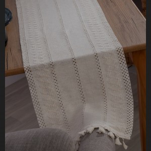 رانر رومیزی  طرح  ارکیده (رنگ  بژ)
