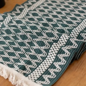 رانر رومیزی  Cotton (رنگ سبز طرح دار)