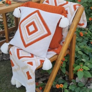 ست شال مبل پانچ (رنگ  آجری)