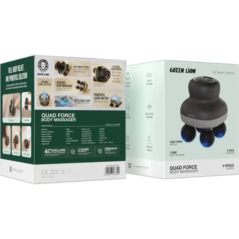 ماساژور بدن گرین لاین مدل کواد فورس | Green Lion Quad Force Body Massager