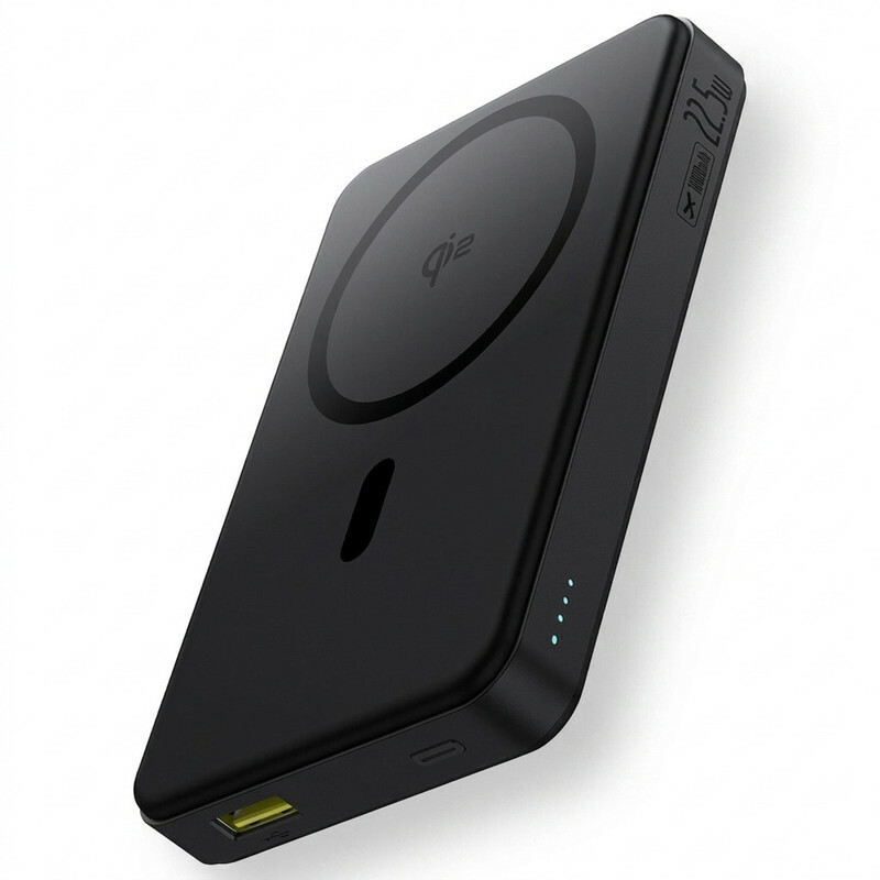پاوربانک بی‌سیم 22.5 وات بیسوس مدل Airpow Ⅱ Qi2 Magnetic ظرفیت 10000 میلی‌آمپر ساعت