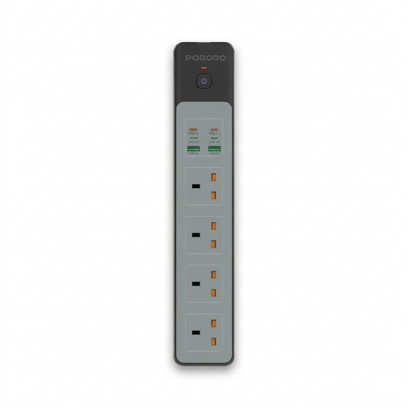 محافظ شوک الکتریکی و چند راهی برق پرودو مدل PD-FWCHO45-BK-65W