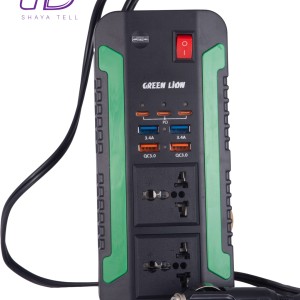 اینورتر برق خودرو گرین‌لاین مدل SPARK 300، مبدل ۳۰۰ وات با ۲ پریز AC و ۷ پورت USB و Type-c