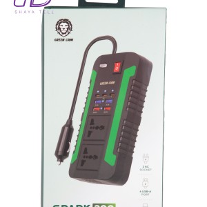 اینورتر برق خودرو گرین‌لاین مدل SPARK 300، مبدل ۳۰۰ وات با ۲ پریز AC و ۷ پورت USB و Type-c