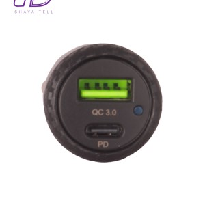 شارژر فندکی سریع مک‌دودو مدل ۳۸ وات PD+QC دو پورت USB-C و USB-A