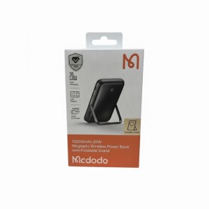 پاوربانک بی‌سیم مگنتی ۱۰۰۰۰ میلی‌آمپرساعت مک دودو ۲۰ وات با پایه تاشو