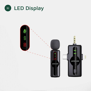میکروفن بی سیم گرین لاین مدل GM-79X با درگاه اتصال USB-C/لایتنینگ/AUX