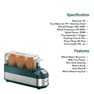 تخم‌مرغ پز 3 عددی گرین لاین مدل GNTRIOEGGGN
