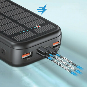 پاوربانک گرین لاین مدل PD20W SOLAR 2 ظرفیت 20000 میلی‌آمپر ساعت