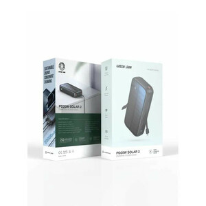 پاوربانک گرین لاین مدل PD20W SOLAR 2 ظرفیت 20000 میلی‌آمپر ساعت