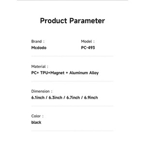 کاور مک دودو مدل PC-493 مناسب برای گوشی موبایل اپل iPhone 16 Pro Max